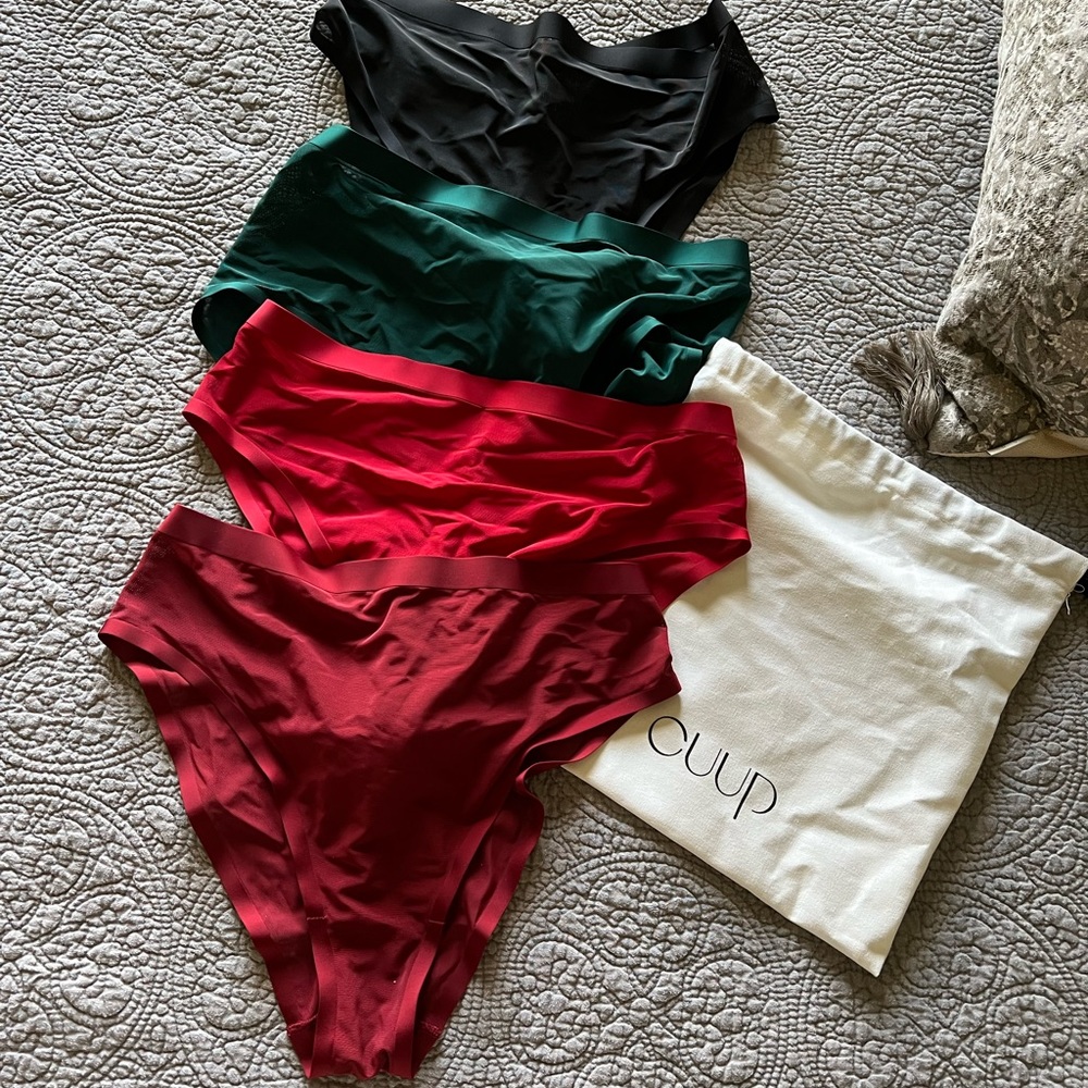 CUUP mesh high waist underwear size 3 medium set of 4